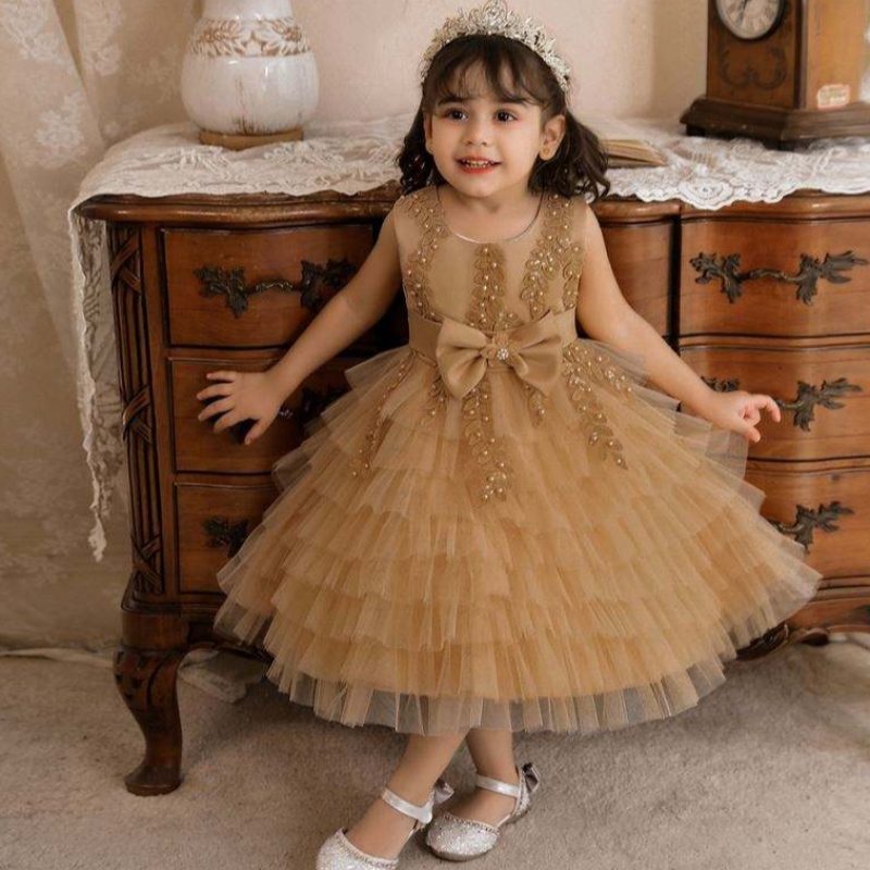 BAIGE Abito per feste di compleanno per bambini di alta qualità TUTU TUTU PRINCESS FLOWER GIRL Abito da sposa N2118