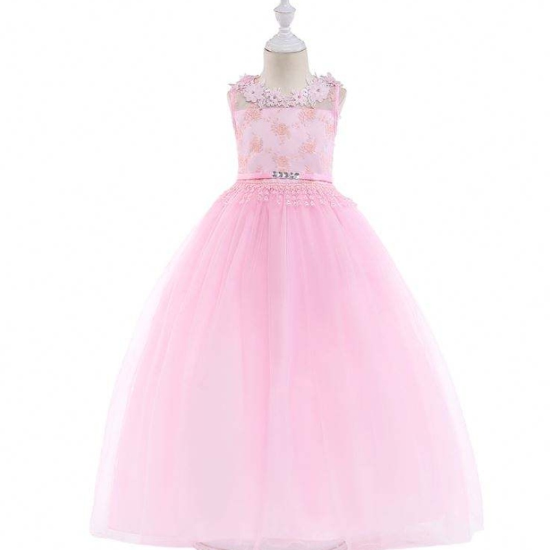 Baige New Style Kids Dress Dress Girls Girls Dresses da sposa abito da sposa Flower Children Abbigliamento sera