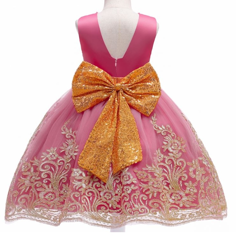 Maqtz 2021 New Girl Princess Ball Gown Kids Birthday Birthday Desti con grande fiocco