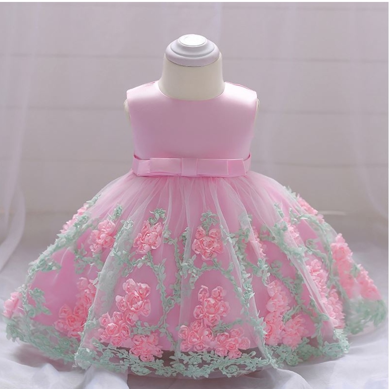 Baige Children Fashion Party Abito per bambini Wear Flower Girl Dress for Kids 0-2 Years