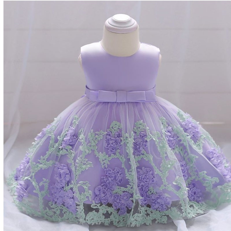 Baige Children Fashion Party Abito per bambini Wear Flower Girl Dress for Kids 0-2 Years