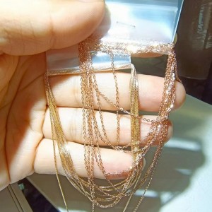 18K/14k/10k/9k collana dorata fai -da -te pronta per la spedizione