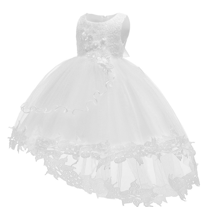 Abito da sposa in stile europeo per bambini adorabile festa di compleanno abiti rossi tutu per ragazze senza maniche di 6-24 mesi