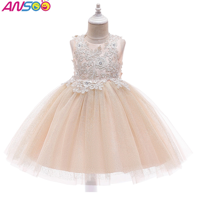 Ansoo Nuovo Fase di Fase Wedding Party Principessa Bambini Bambini vestiti per bambini abiti da bambina