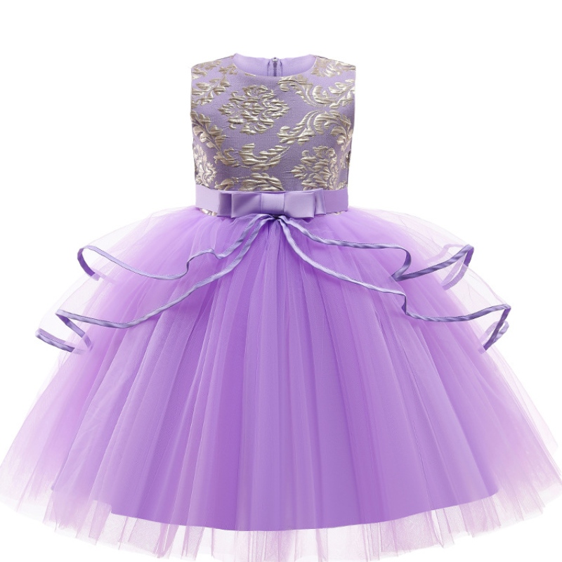 Rainbow Girls Unicorn Birthday Party Dresses ricami Elegant Wedding Evening Abito da sera