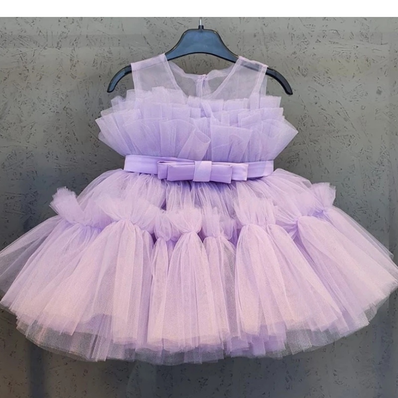Bambine abiti da festa principessa per il compleanno senza maniche per bambini abito da sera per matrimoni per bambini
