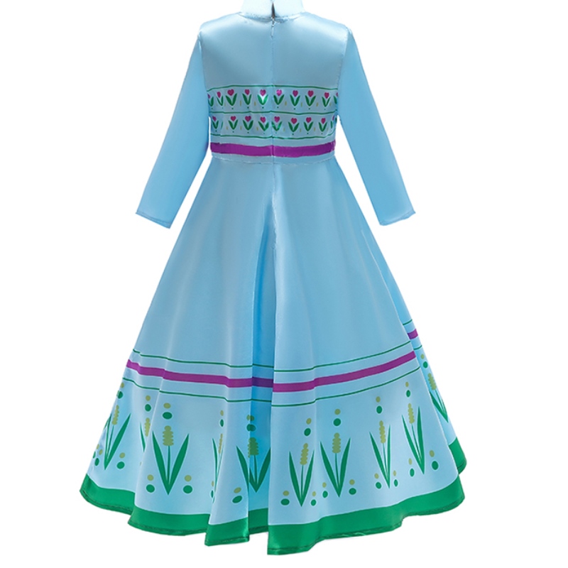 Abbigliamento per bambini Halloween Costumi ragazze ragazzi Anna Princess Elsa Blue Green Dress for Girls