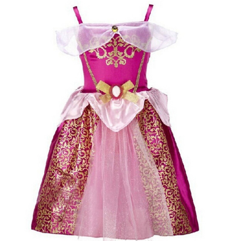 Abito di moda in stile caldo estivo per bambini abiti da principessa senza maniche per la festa a tema