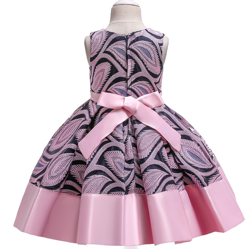 ANSOO CHATALE Princess Girls Abito ricamato fiore elegante per bambini Girl Wedding Party Abiti rosa vestiti per ragazze Halloween
