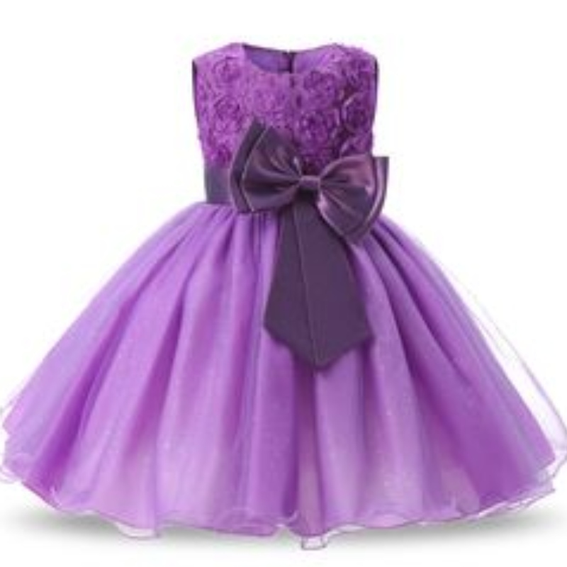 Girls Christmas Dress for Kids Lace Flower Princess Abito per bambini Big Bow Wedding Birthday Party Vestidos Costume per ilnuovo anno