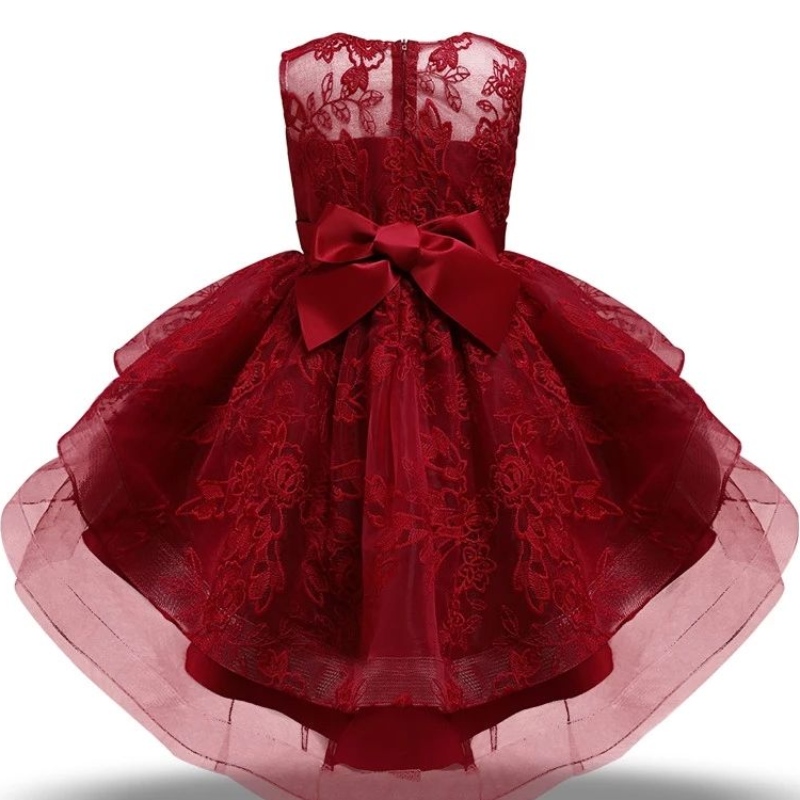 Elegant Girls Princess Dress Wedding and Birthday Party Bridesmaid Tulle Lace Abiti formali Abiti formali per bambini Gow Ball Gow
