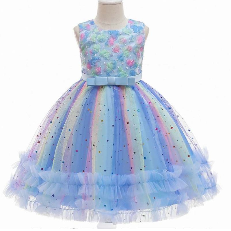 Baige New Arrival Paiugini Cake Kids Dresses da 3-10 anni abiti da festa per bambini \\ 'abiti