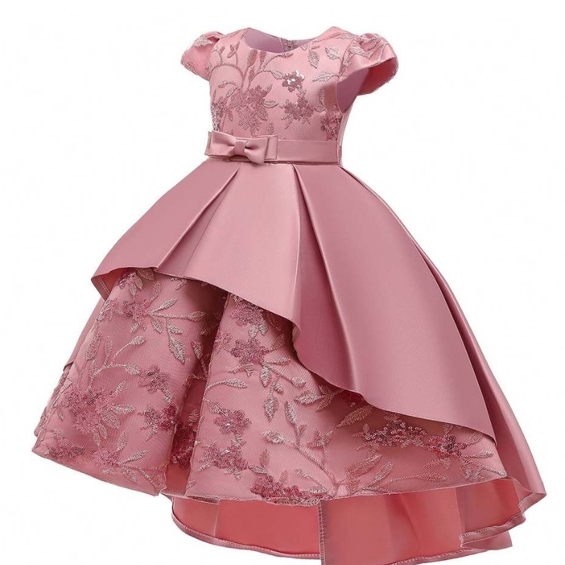 Baige Kids di alta qualità per bambini lunghi abiti per ragazze abiti da festa corta abito a manicotto design per la bambina t5170