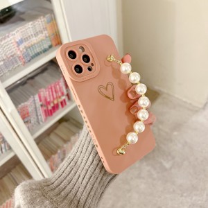 Ilnuovo prodotto è applicabile a Apple iPhone14Pro Pearl Bracelet Protective Case e l\'obiettivo è completamente protetto e aggiornato