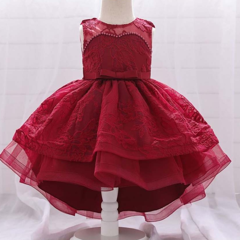 Baige estateneonatineonato da bambina abito design di compleanno per la festa abito coda di abbigliamento t1939xz