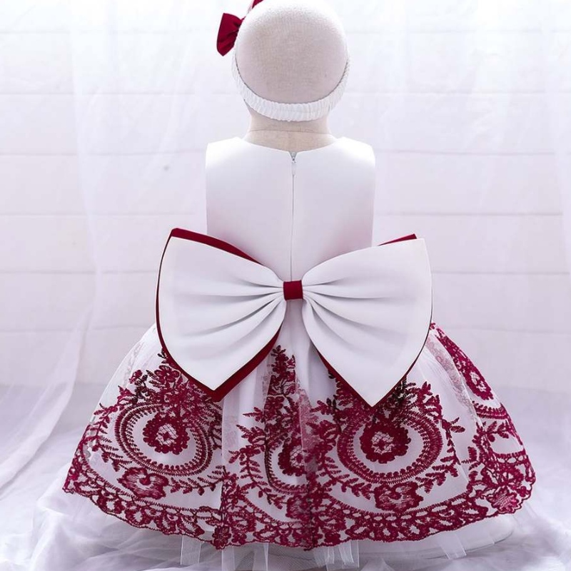 Baige New Fashion Girls Princess Wedding Ball Gown Abito per bambini Abito da festa con grande arco