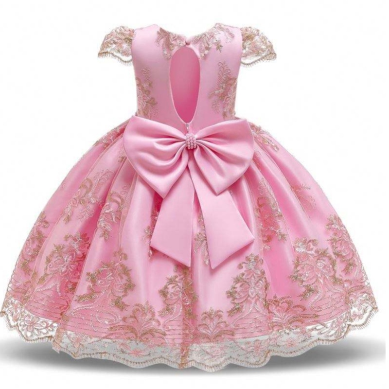Baige Flower Girls Immagini di abiti da sposa senza maniche per bambini in pizzo