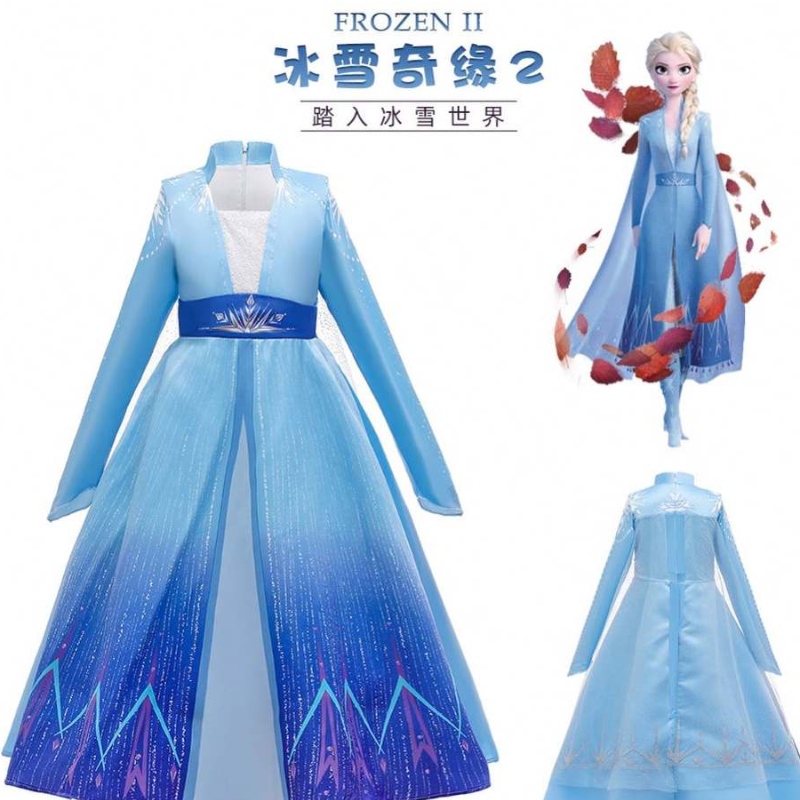 Baige Hot Sale Bambini vestiti per bambini Elsa costume da ragazza cosplay abito da ragazza