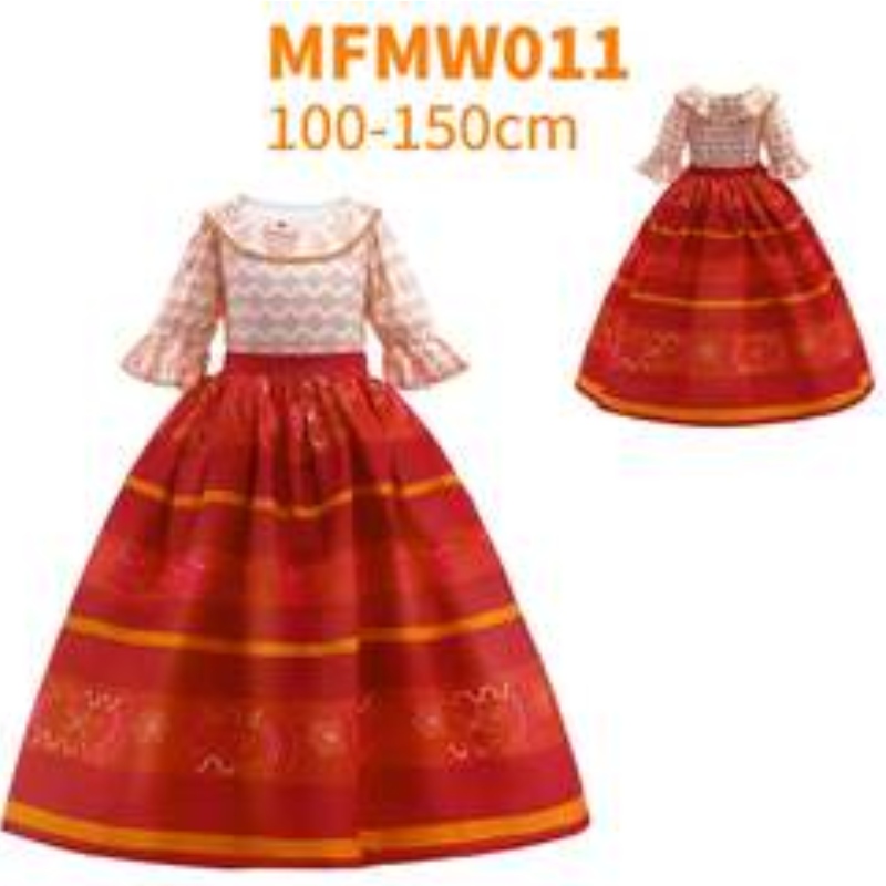 Baige Encanto Mirabel Luisa Cosplay Costume Girl Dress Abito da festa Halloween Abito da principessa con borsa
