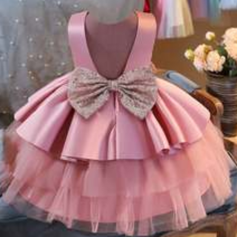 Baige Ultimo vestito da sera per abbigliamento per bambini a caldo per bambini L1966XZ