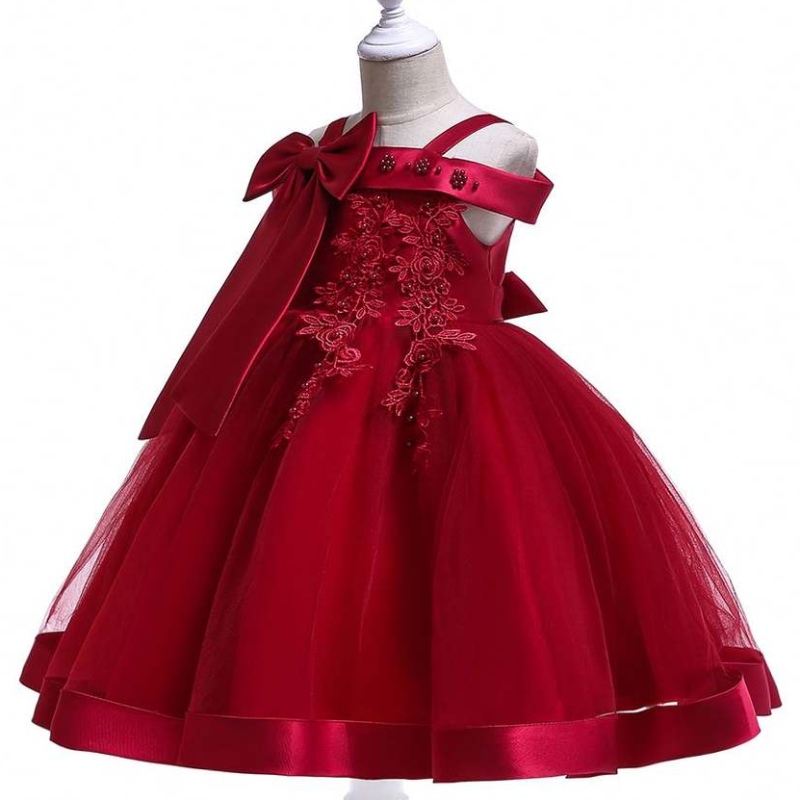 Baige Kids Guements Giom Baby Girl Clocks Lace Lace Kids Wedding Party Bride Dresses L5081