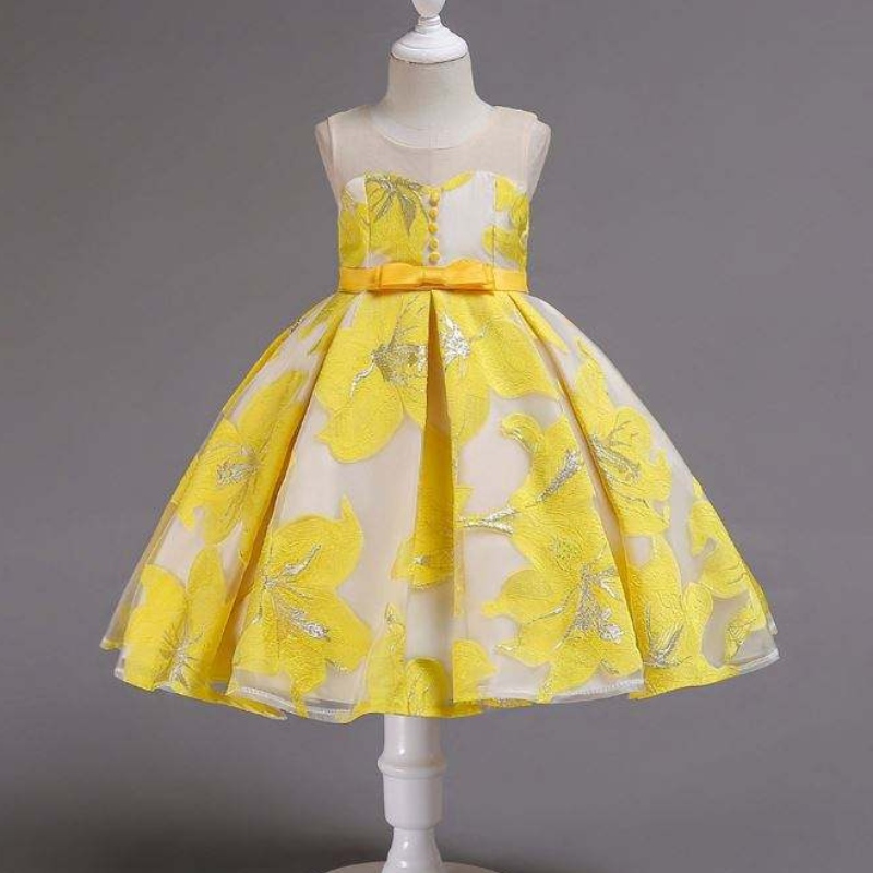Abito da sera per ragazze estive soffice esibizione abito da sposa principessa 2200 abito da festa dell'evento di lusso per bambini senza maniche