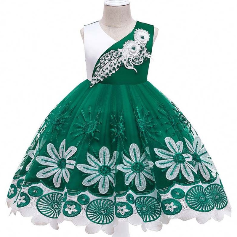 Baige Nuovo design Flower Girls Dresses Kids Party Birthday Wedding Princess Children Girl Dress L5266