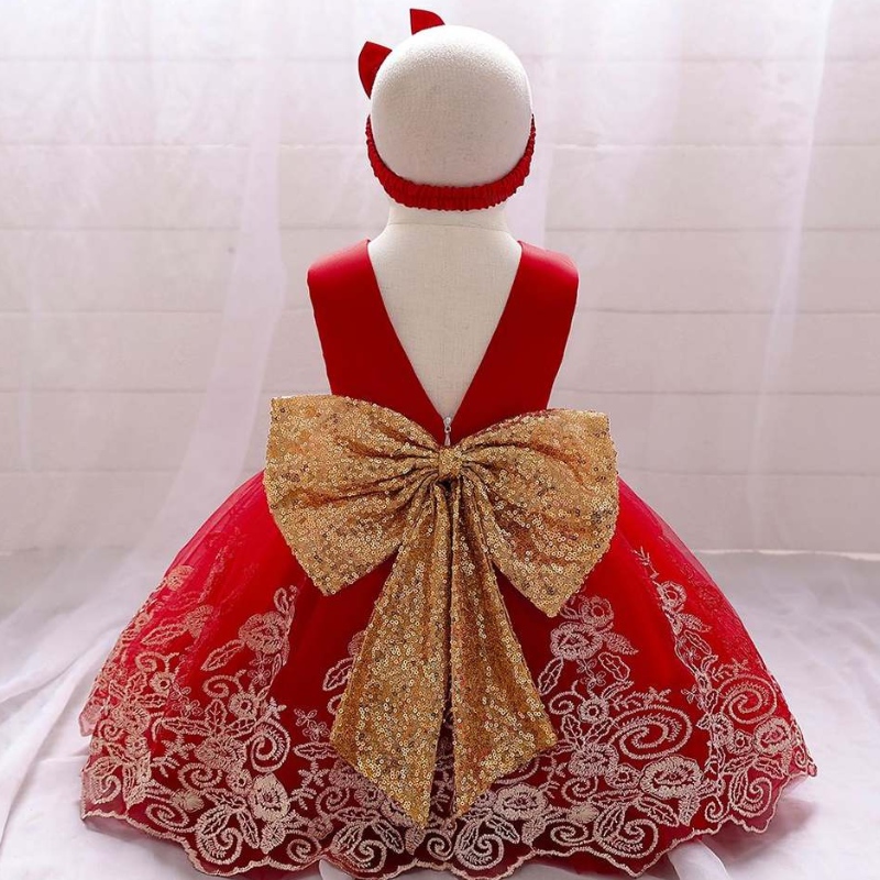 Baige New Fashion Toddler Baby Party Gonne Abito Paesaggio di Flower Girls Dress Kids Wedding Cressce Clothes L2023XZz