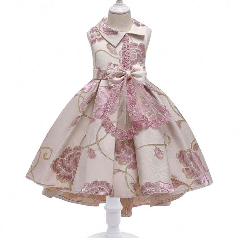 BAIGE 3-10 anni Factory Wholesale Kids Dress Kids Kids Wedding Party Tailing Dress T5189