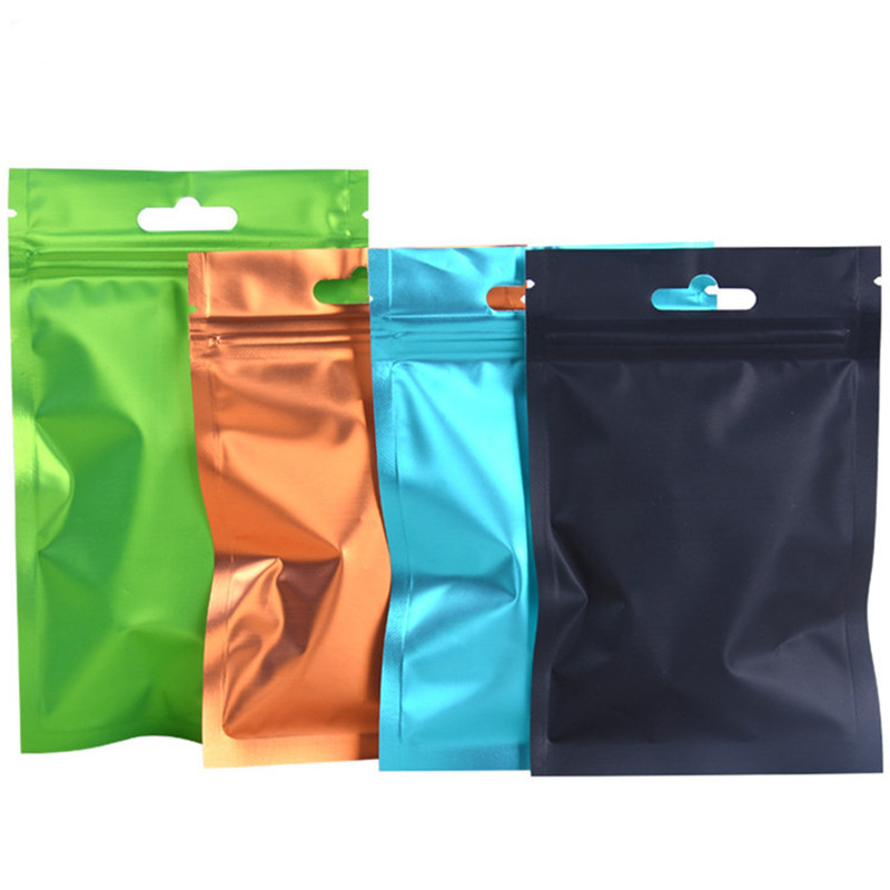 Borsa con cerniera in alluminio a colori
