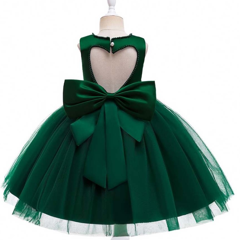 Baige New Fashion 6 anni vecchi eleganti Flower Girl Abito da festa Abiti di compleanno a V-Neck Back L5273