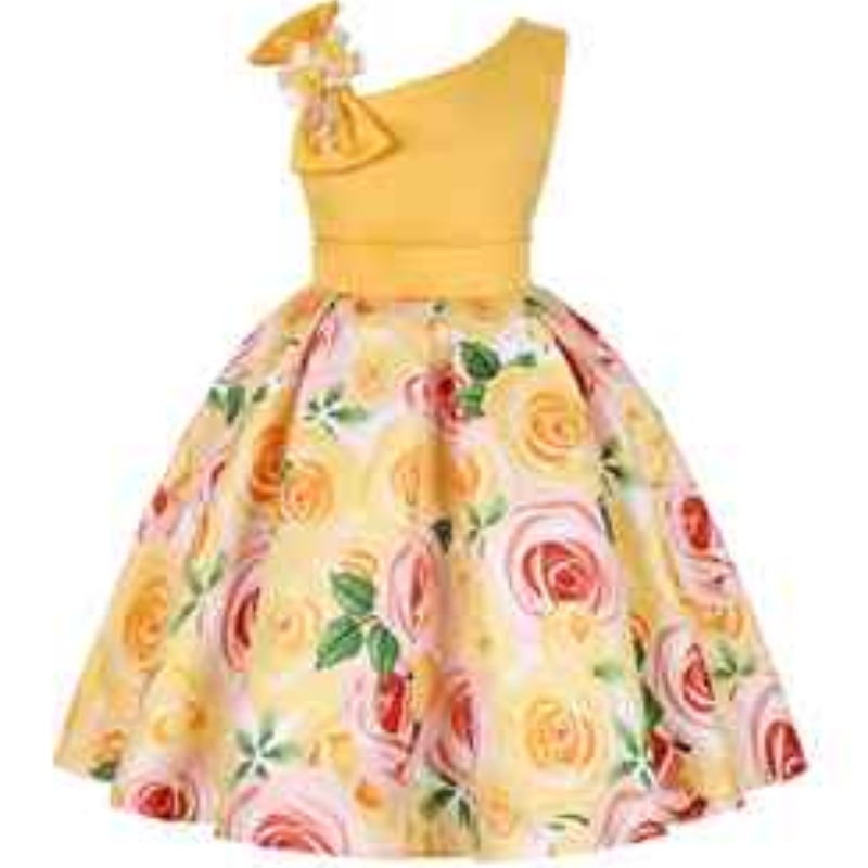 2021 GIORNI senza maniche Dress Nuovo Abito Flower Dress Design in cotone Flower Design 1863