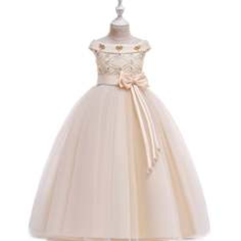 Elegante design all'ingrosso Bellissima ragazza Abito da festa per bambini Abito da ballo per evento da sposa Fancy Princess Sleeveless Frock LP-232