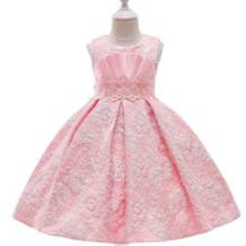 Aige New Fashion Style Jacquard Frocks Children Flower Girl 3-12 anni Abiti da bambina L5253