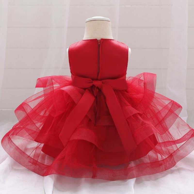 Baige ricamo da bambina abito da festa per bambini abiti abiti da festa delle ragazze per bambini l1929xz