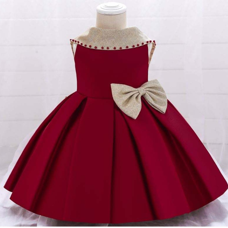 BAIGE Sleeveless Children Birthday Party Wear Princess Gown 0-6y Baby Mini Girl Dresses L1986XZ L1986XZ