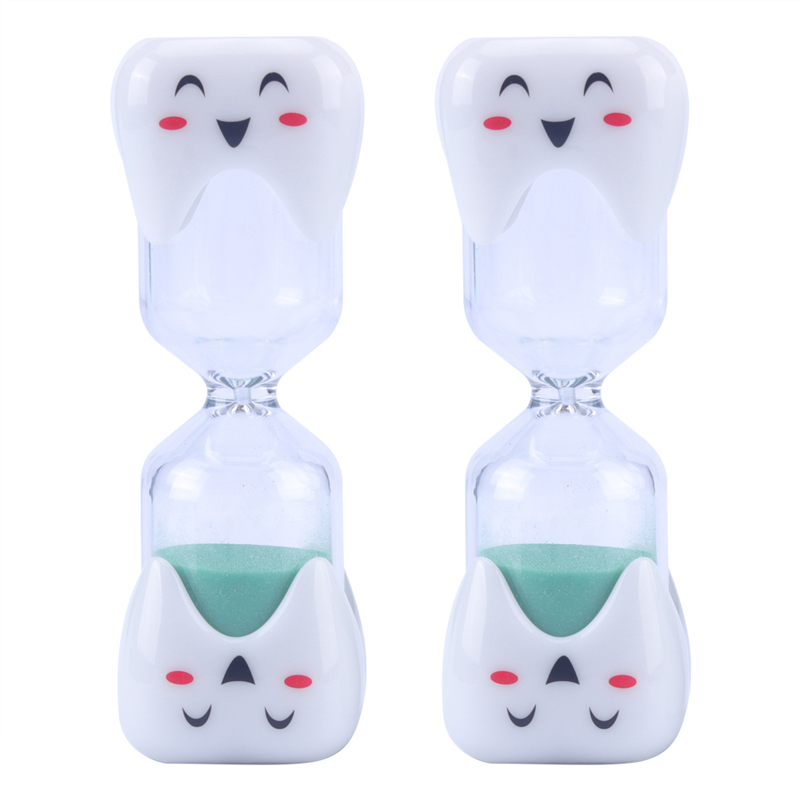 Nuovo spazzolatura creativo 2 minuti 3 minuti orologio di sabbia per bambini a forma di clessidra a forma di clessidratura per coccole per clessidia per clessidia
