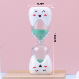 Nuovo spazzolatura creativo 2 minuti 3 minuti orologio di sabbia per bambini a forma di clessidra a forma di clessidratura per coccole per clessidia per clessidia