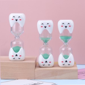 Nuovo spazzolatura creativo 2 minuti 3 minuti orologio di sabbia per bambini a forma di clessidra a forma di clessidratura per coccole per clessidia per clessidia