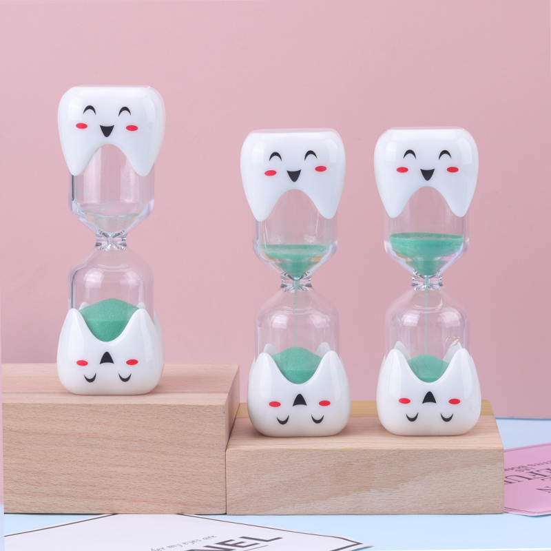 Nuovo spazzolatura creativo 2 minuti 3 minuti orologio di sabbia per bambini a forma di clessidra a forma di clessidratura per coccole per clessidia per clessidia