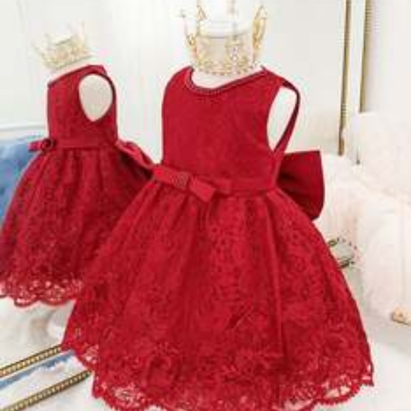 Baige Kids Party Dresses Baby Girl Abito Bambini Abiti di Flower Girls Dress