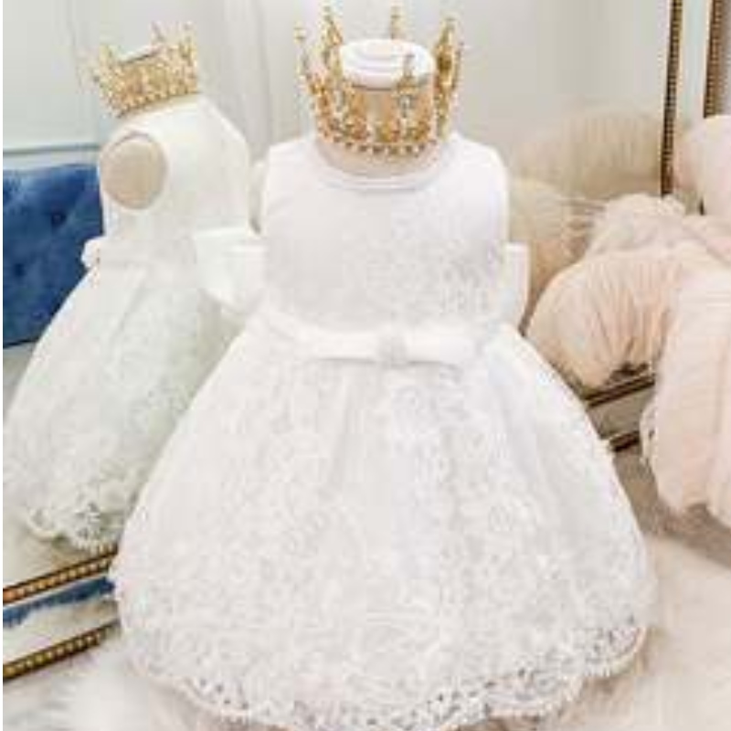 Baige Kids Party Dresses Baby Girl Abito Bambini Abiti di Flower Girls Dress