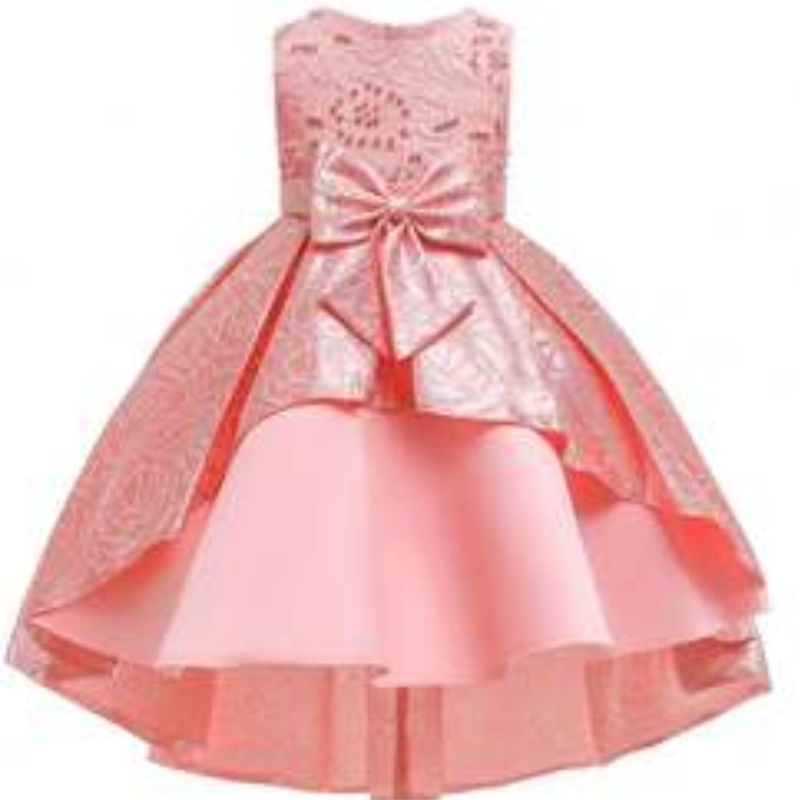 Abbigliamento boutique baige ragazze abiti da festa in raso per bambini abiti disegni abiti lunghi t5176