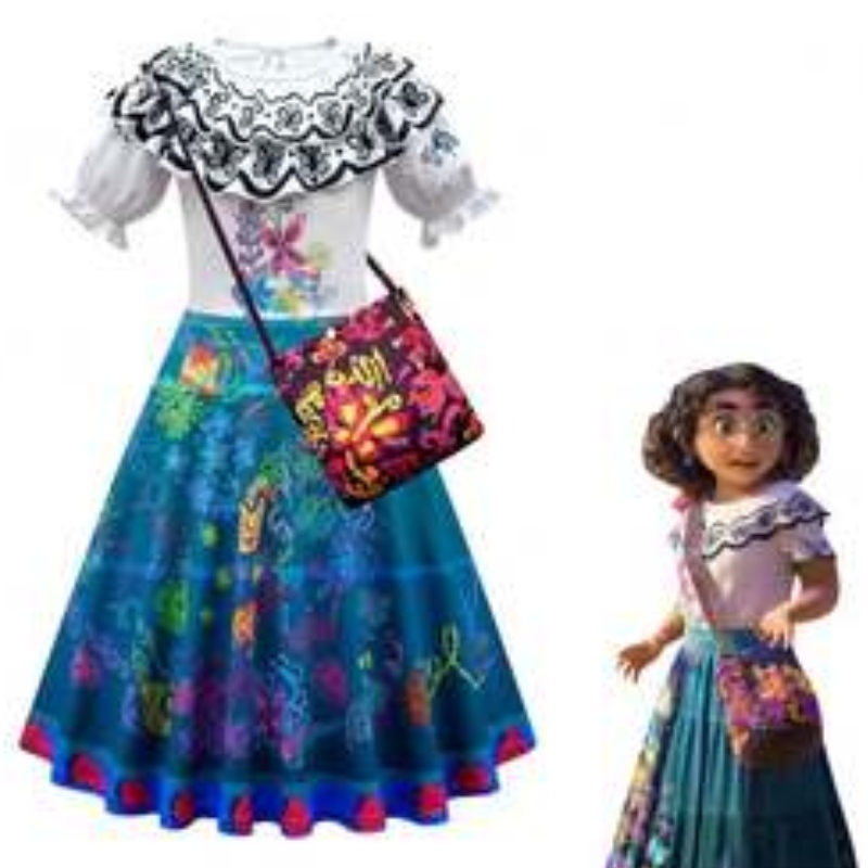 BAIGE ENCANTO MIRABEL MADIGAL COSTUME COSTUME CARNIvale Abito da principessa viola Halloween