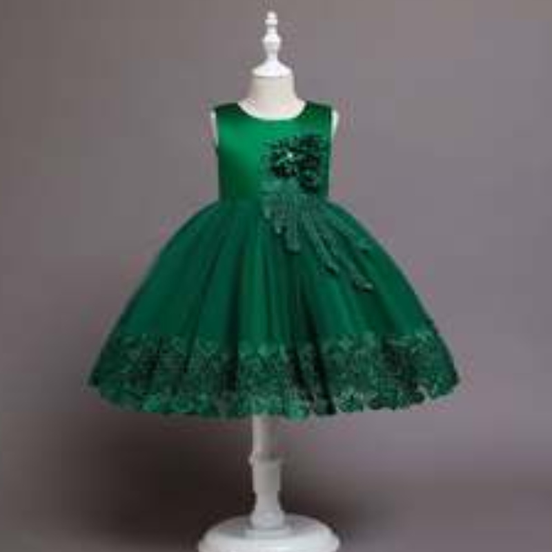 Baige New Fashion Christmas Kids Party Dress da 3 a12 anni Abito da ballo per esibizioni per bambini 68032