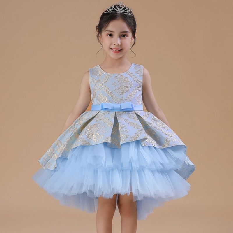 Baige 3-12y Flower Girl Abito Fluffy Factory Boutique Wholesale Boutique Abbigliamento Princess Tutu Skirt 2171