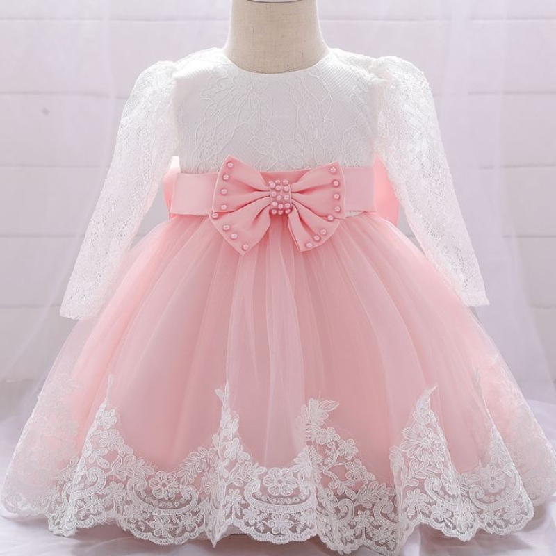 Baige New Arrival 0-2y Summer Girl Dresses in pizzo Maniche lunghe BAMBINA Abito da ballo L1940xz