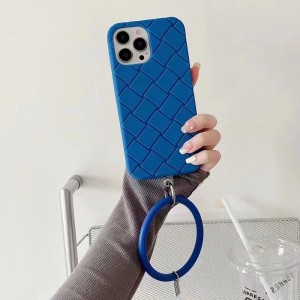 Adatto per la custodia Apple iPhone 14Max, custodia a prova completa del braccialetto a scacchi tridimensionali, custodia TPU