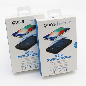 Scatola di imballaggio del tesoro di ricarica di alimentazione mobile scatola del cassetto della finestra scatola color packaging elettronico personalizzato