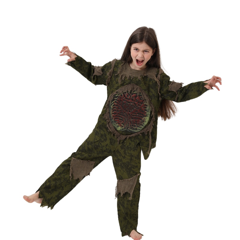 Swamp Monster Thing Halloween Smart Terror Cosplay Costumi per bambini Orseri orribili abbigliamento fantasma zombi mimeti